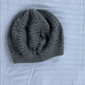 Gray patterned winter beanie